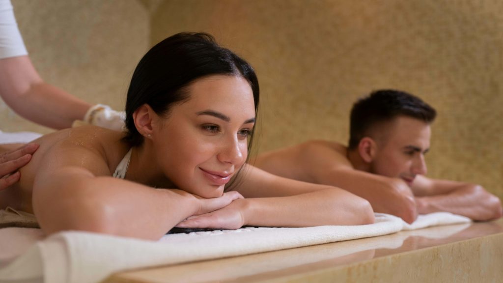 a couple getting a couples massage