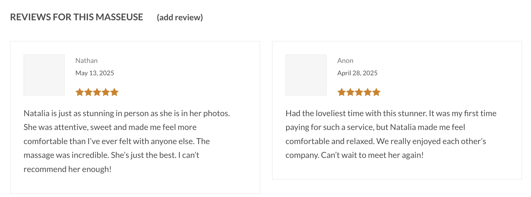 reviews for natalia